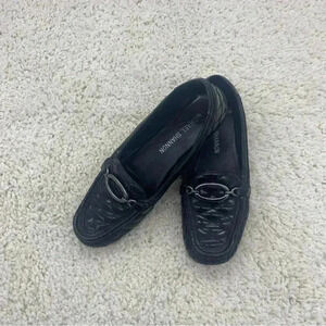 Michael Shannon Daria Quilted Leather Loafers Black Size 7